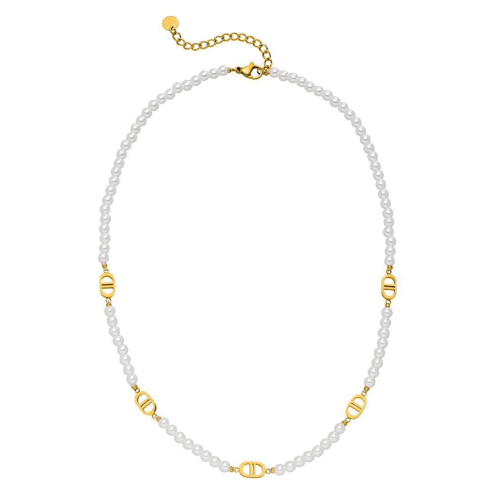 Pearl Prestige Halskette | 18K vergoldet