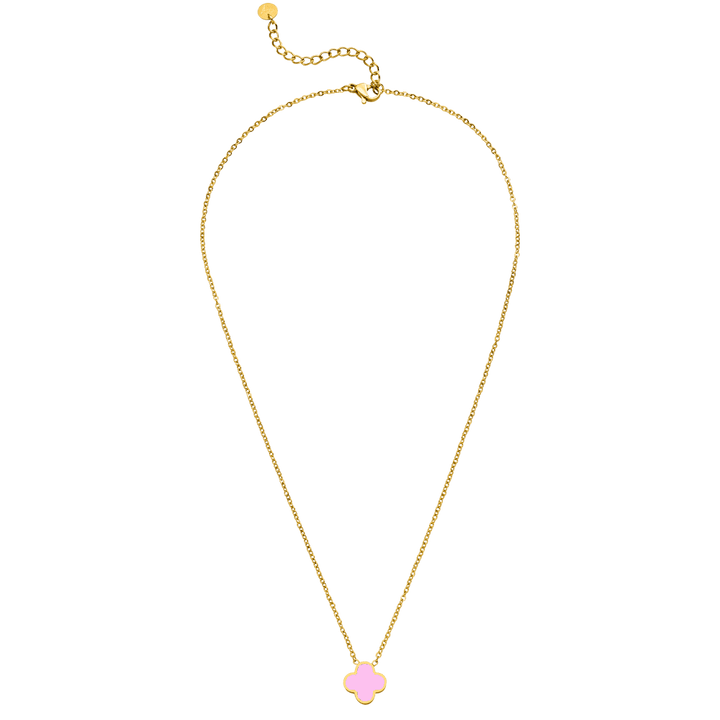 Pink Clover Kette | 18K vergoldet