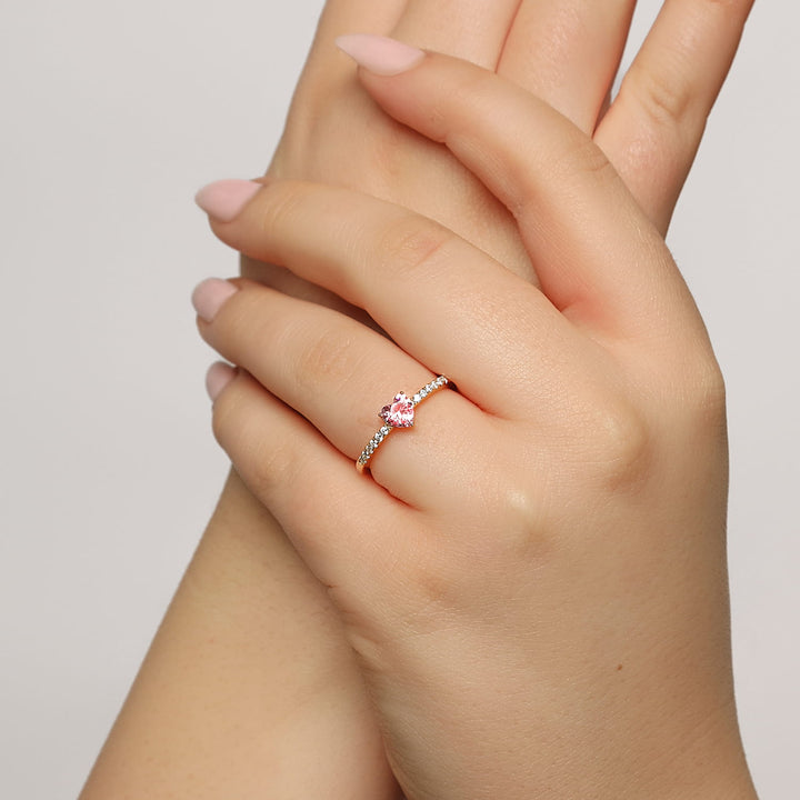 Pink Kiss Ring | 925 Echtsilber