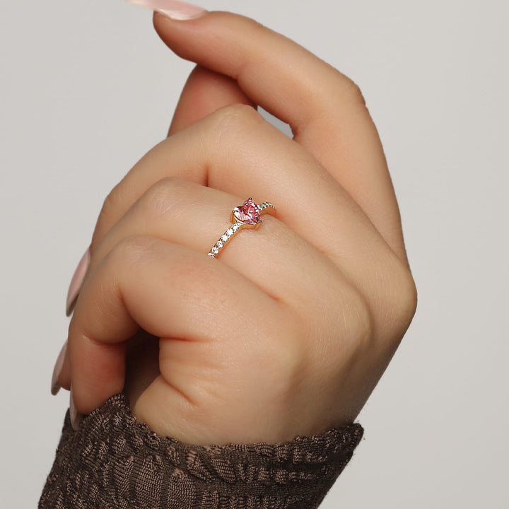 Pink Kiss Ring | 925 Echtsilber