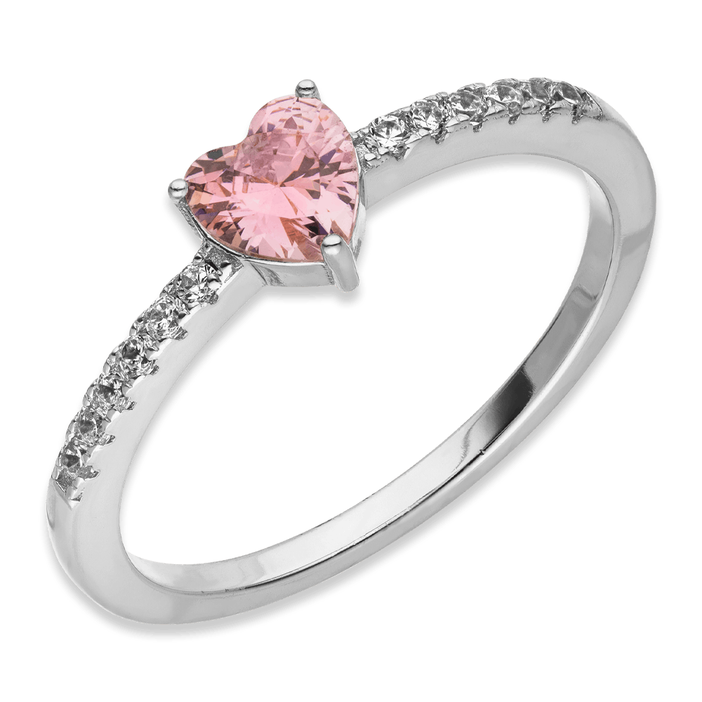 Pink Kiss Ring | 925 Echtsilber