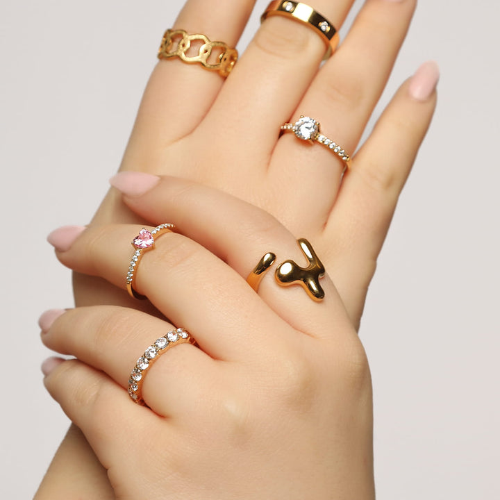 Pink Kiss Ring | 925 Echtsilber