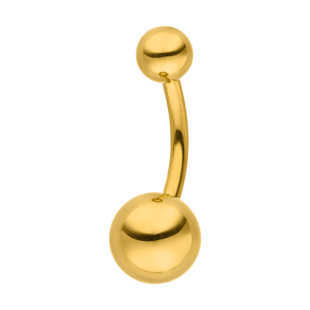 Vergoldetes Titan Bauchnabelpiercing minimalistisch hypoallergen wasserfest