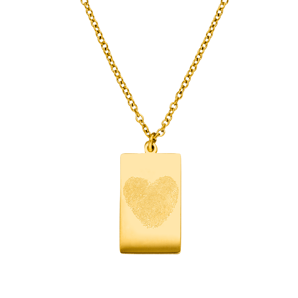 Fingerabdruck Kette Herzform personalisiert