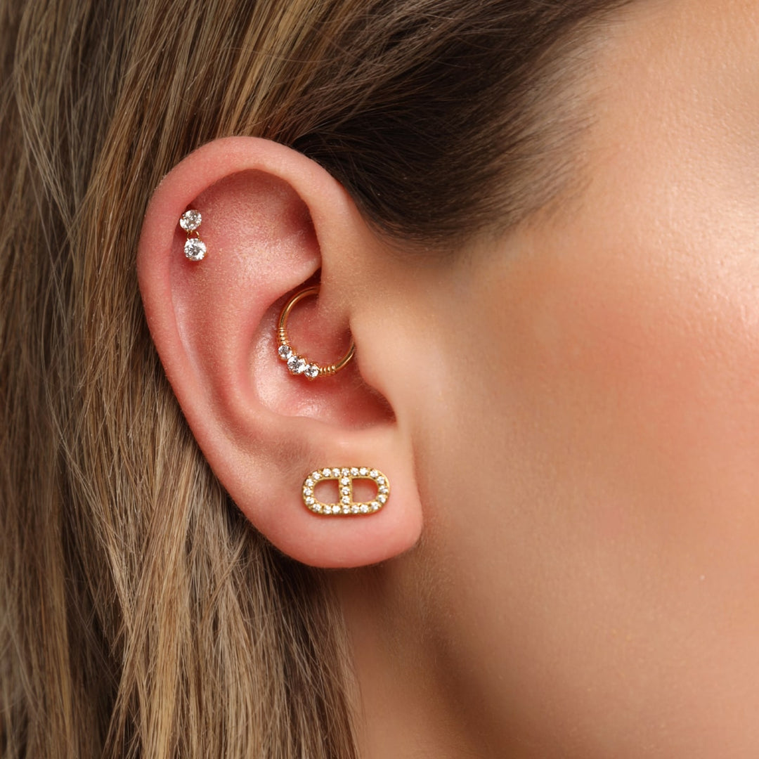 Prestige 2 Ohrstecker | 18K vergoldet