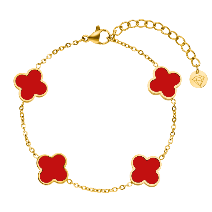 Red Clover Armband | 18K vergoldet