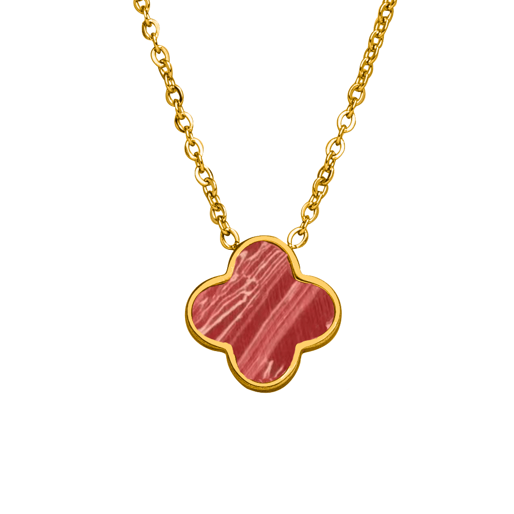 Fire Clover Kette | 18K vergoldet