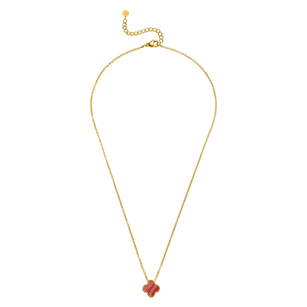 Fire Clover Kette | 18K vergoldet