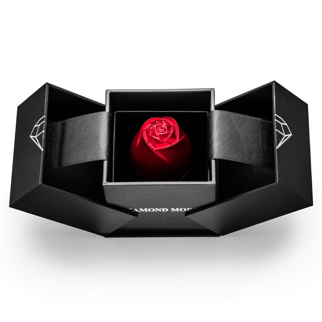 Rosenbox Geschenkverpackung Rosenkopf als Ringhalterung