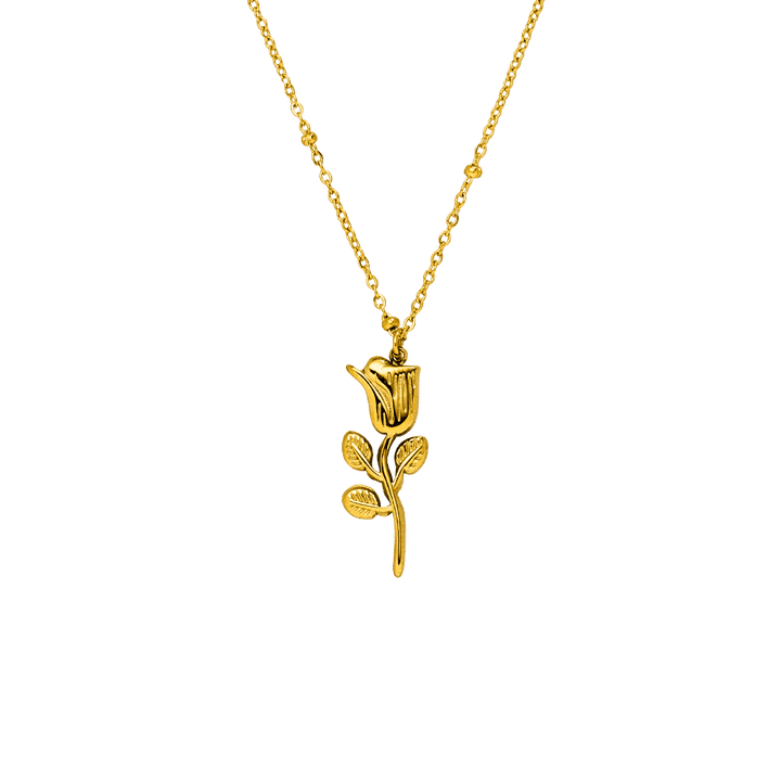 Rose necklace | 18K gold plated