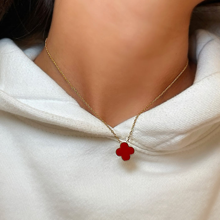 Red Clover Kette | 18K vergoldet