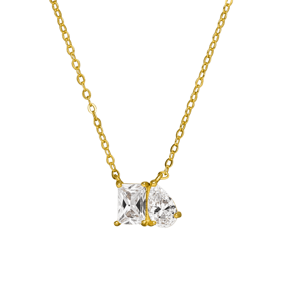 Echtsilber Kette 18K vergoldet Kylie Halskette Twin