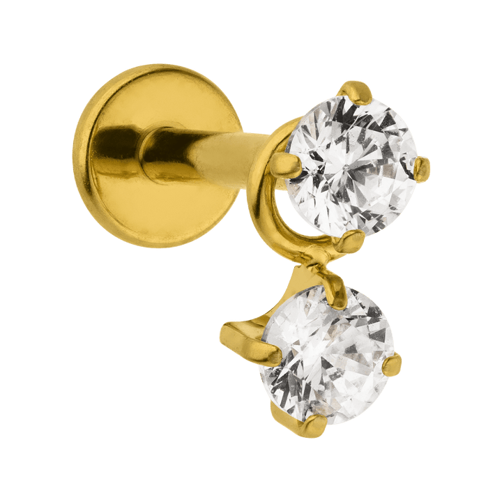 Rund Anhänger Zirkonia für Labret Piercing 