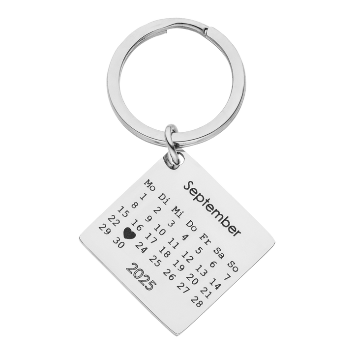 Kalender Schlüsselanhänger | 18k vergoldet