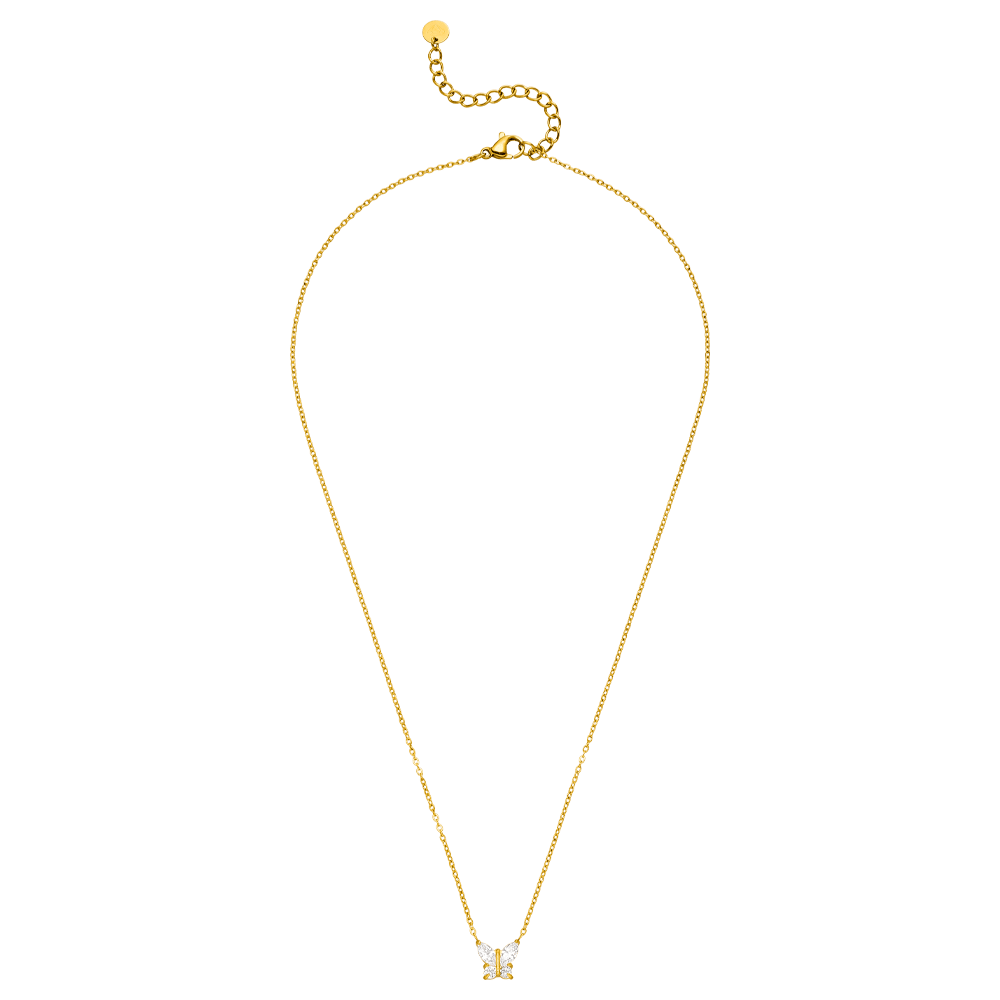 Shine Butterfly Halskette | 18K vergoldet
