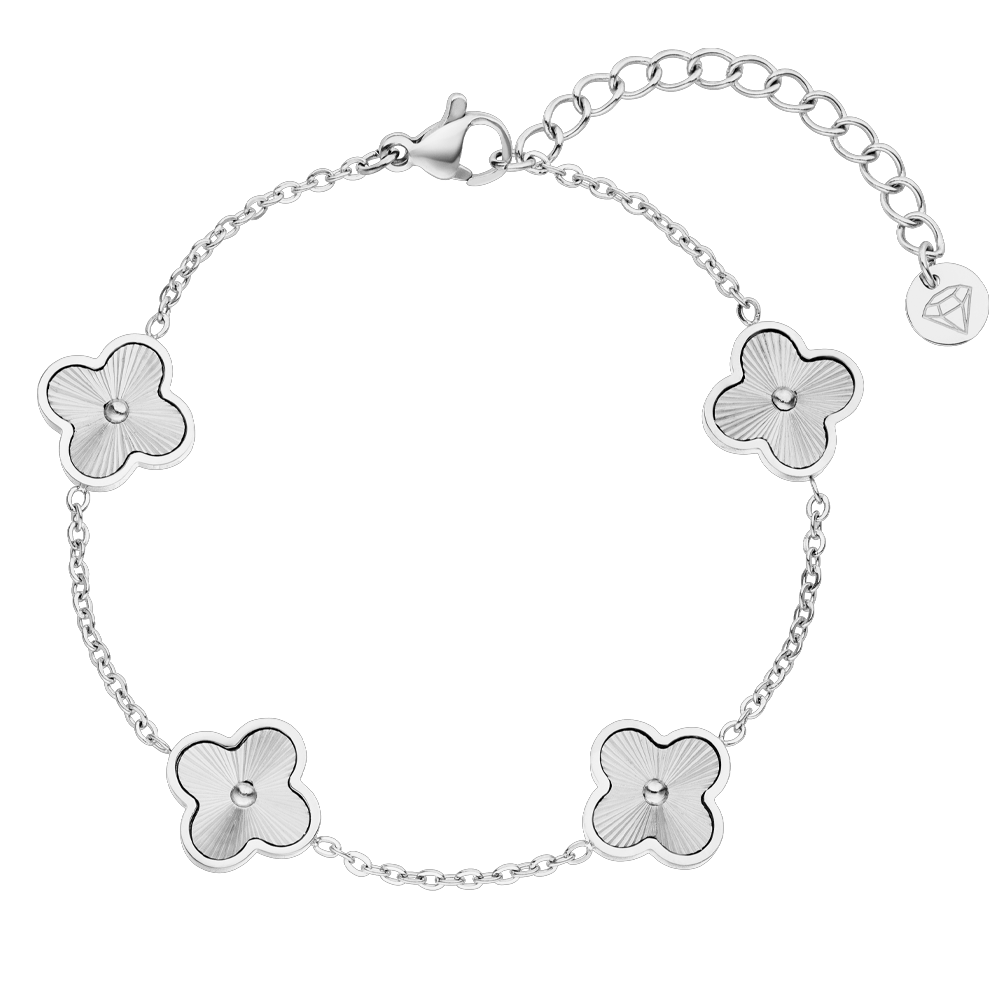 Clover Armband Silber Kleeblatt wasserfest