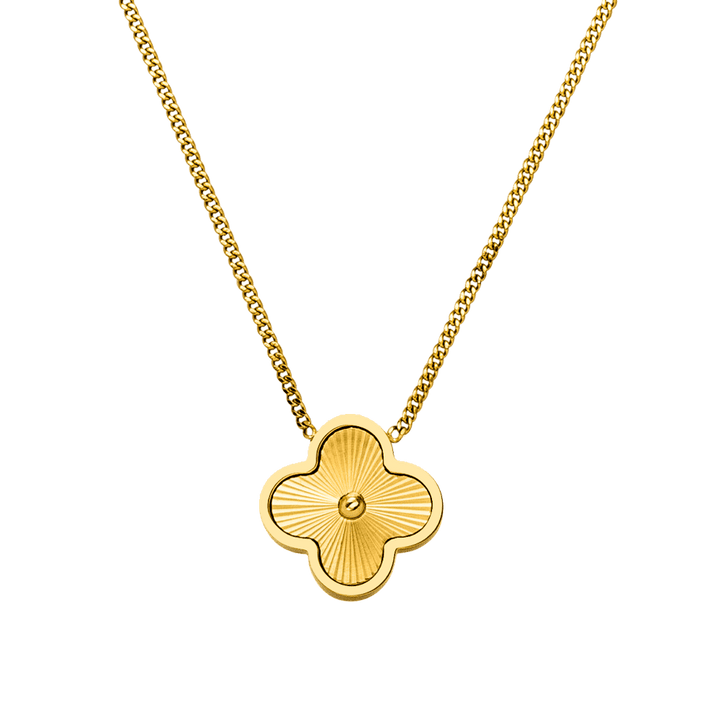 Clover Kette Gold wasserfest Edelstahl Kleeblatt