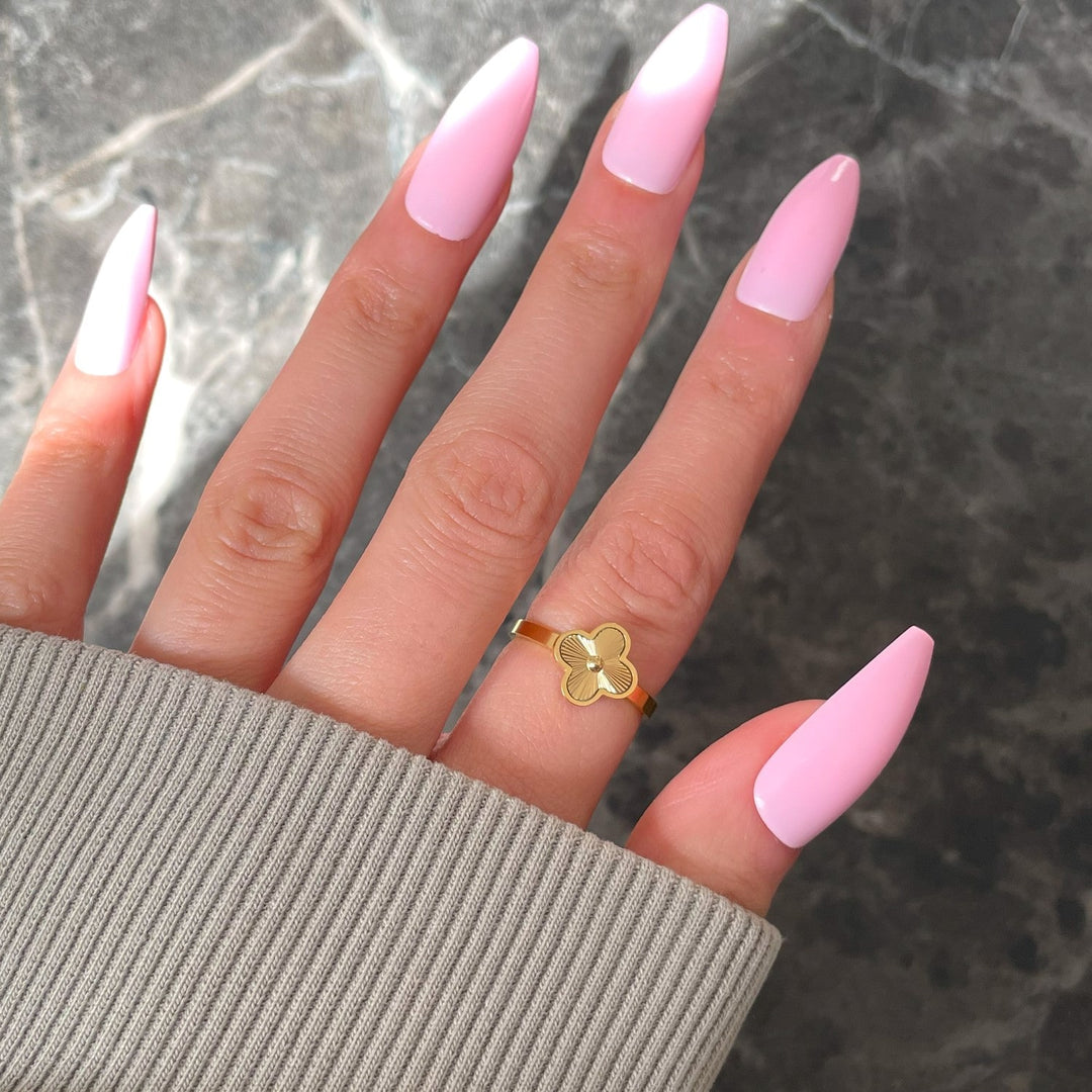 Damen Ring Kleeblatt Clover verstellbar wasserfest