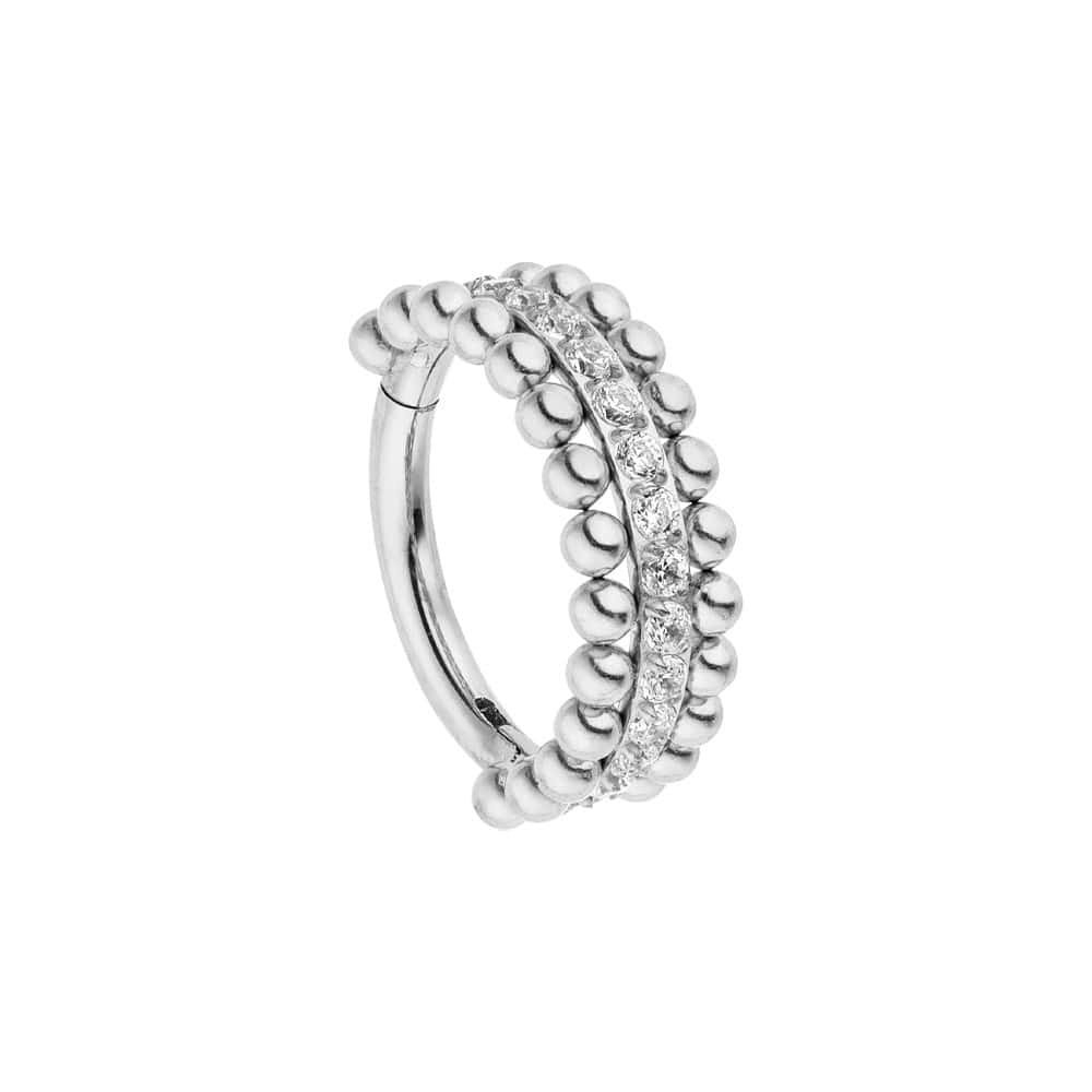 Helixring Silber aus Titan