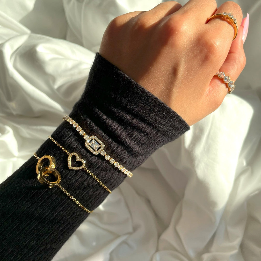 Herzchen Armband wasserfest vergoldet