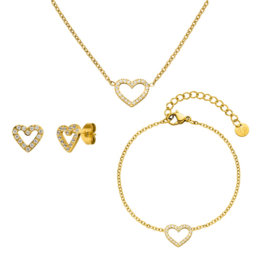 Shine Heart Set | 18K vergoldet