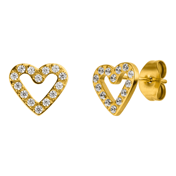 Shine Heart Ohrstecker | 18K vergoldet