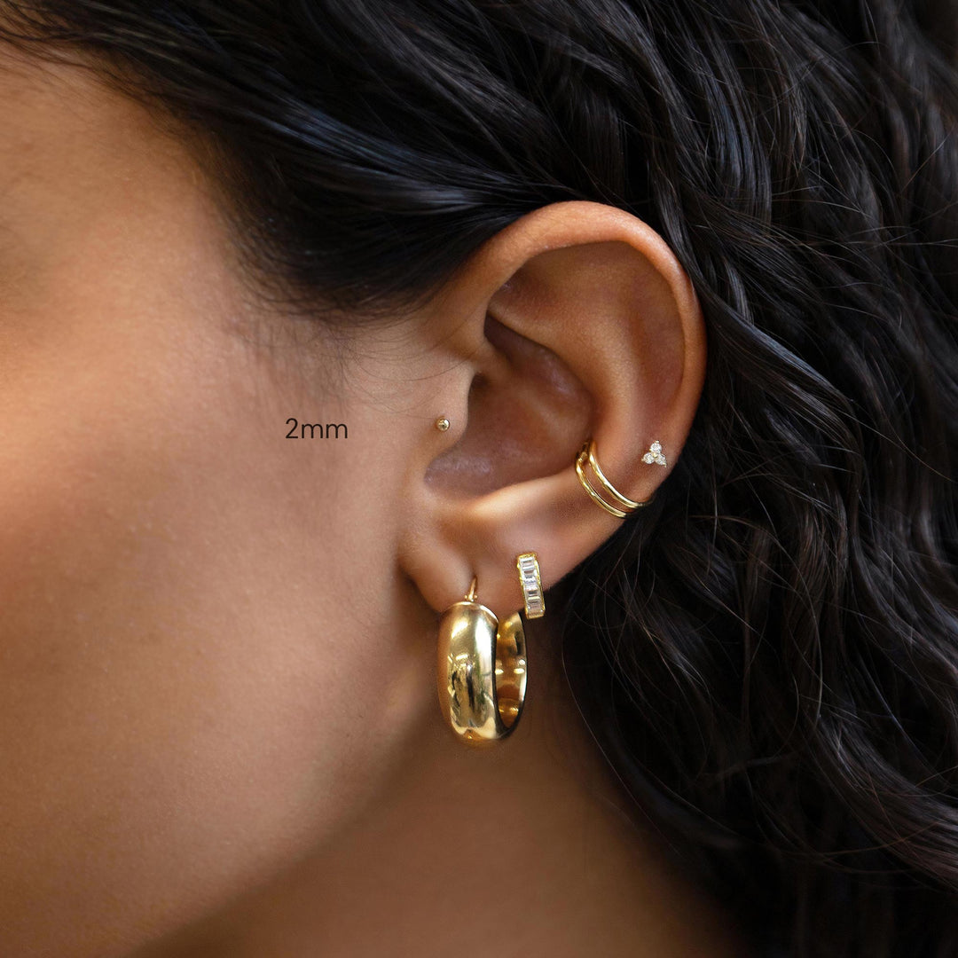 Simple dot piercing | titanium