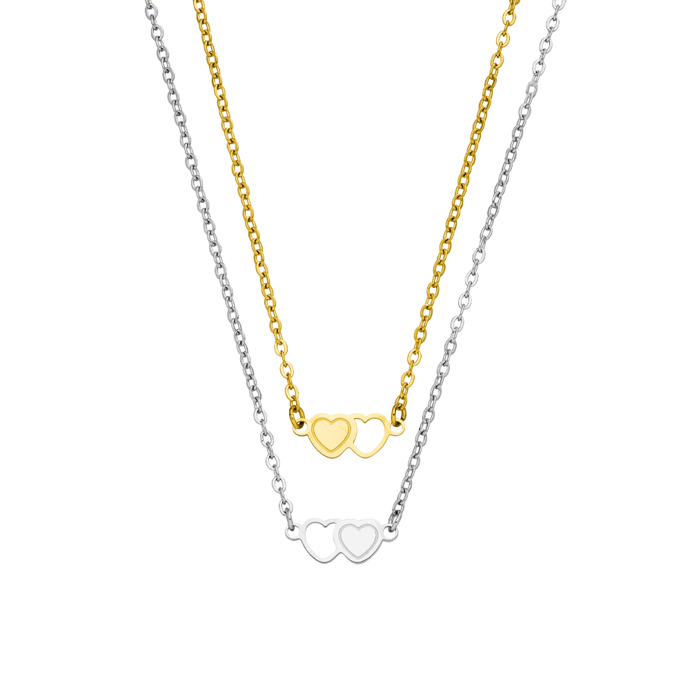 2 Sisters Ketten Set | 18K Vergoldet