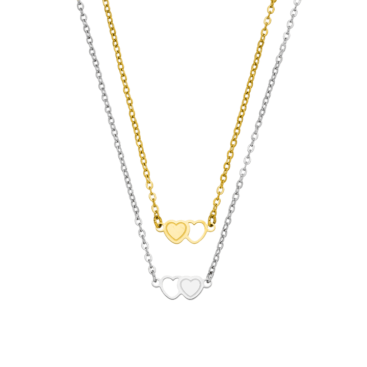 2 Sisters Ketten Set | 18K Vergoldet