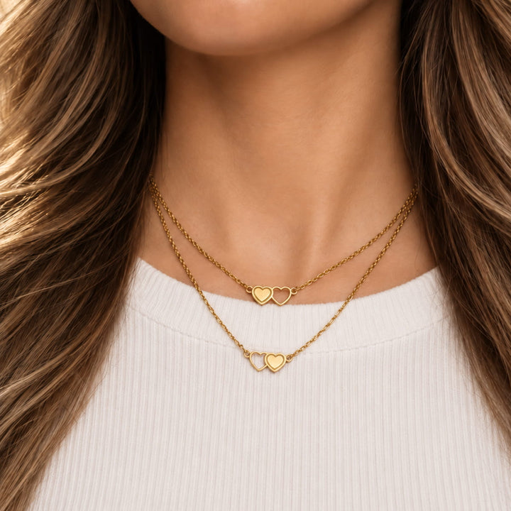 2 Sisters Ketten Set | 18K Vergoldet