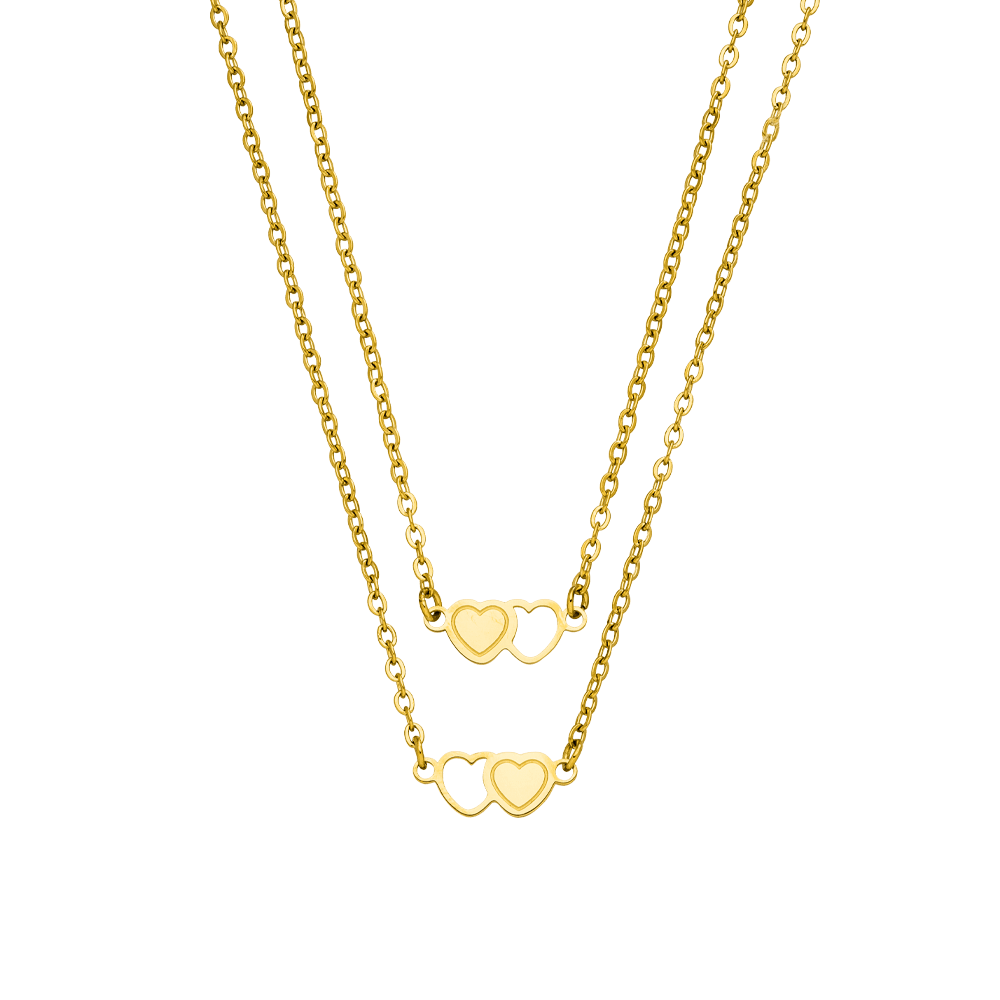 2 Sisters Ketten Set | 18K Vergoldet