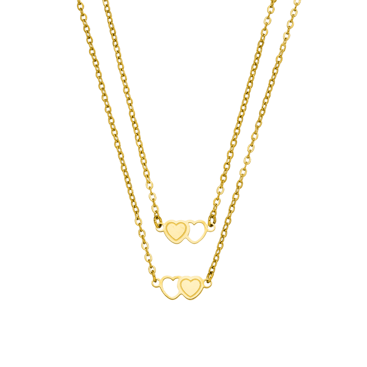 2 Sisters Ketten Set | 18K Vergoldet