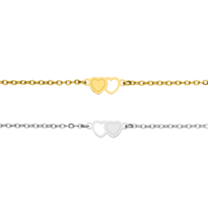 2 Sisters Armbänder Set | 18K vergoldet