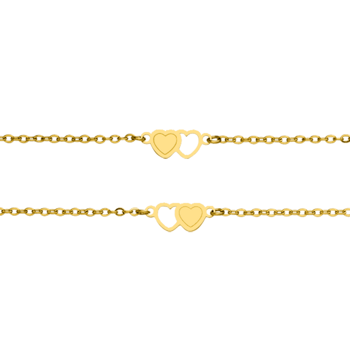 2 Sisters Armbänder Set | 18K vergoldet