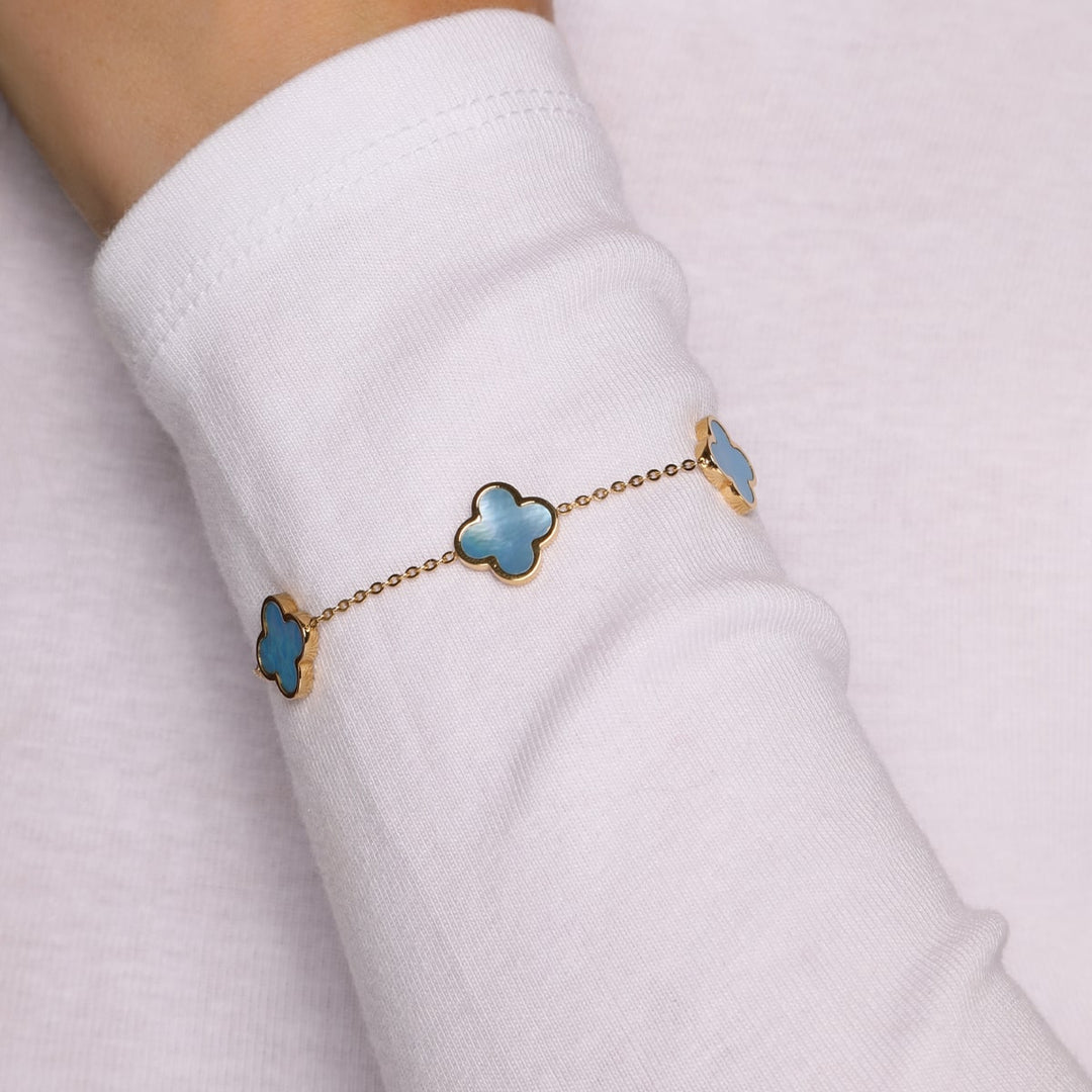 Sky Clover Armband | 18K vergoldet