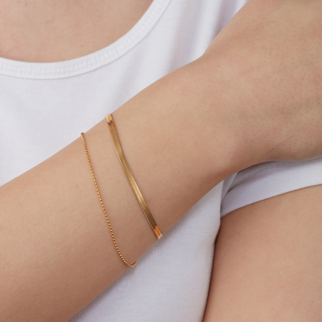Sleeky Armband Doppelt wasserfest vergoldet