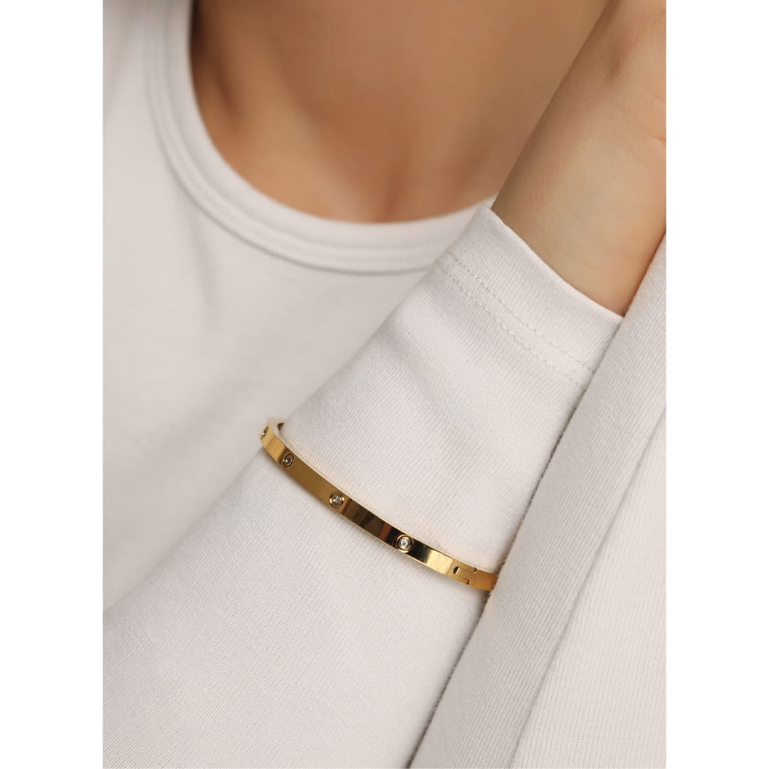 Slim Arianna Armreif | 18K vergoldet