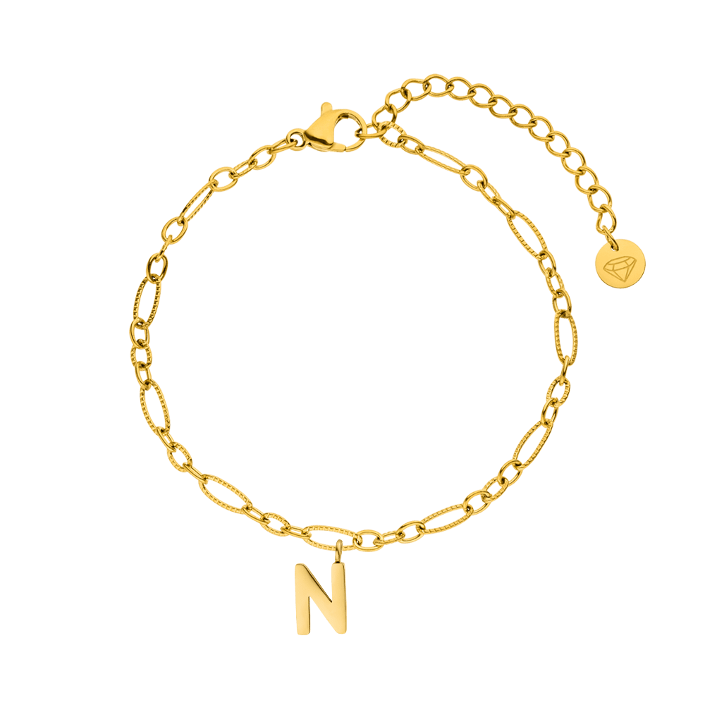 Smooth Letter Armband | 18K vergoldet