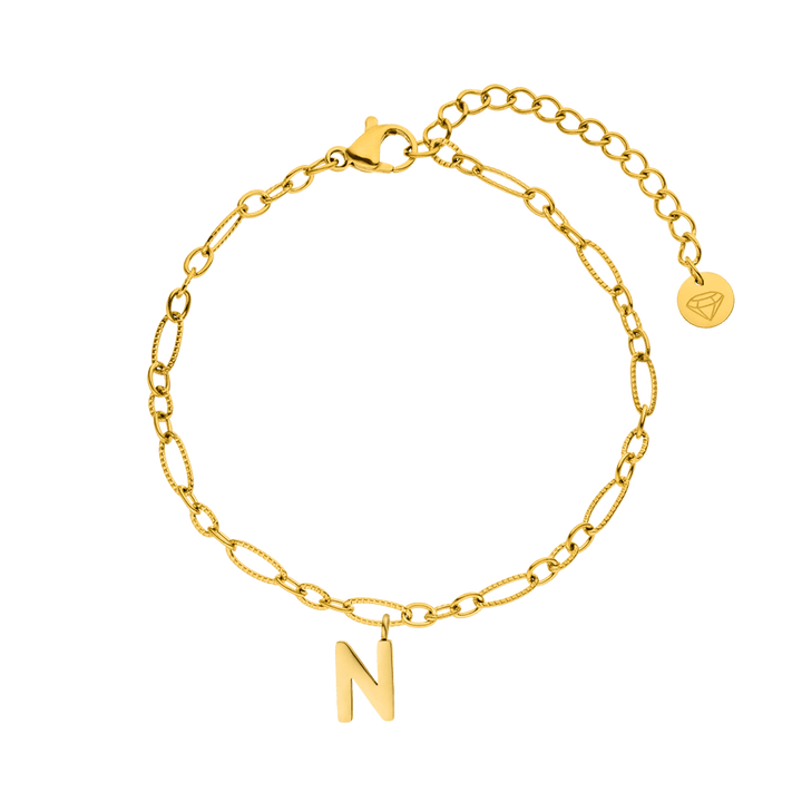 Smooth Letter Armband | 18K vergoldet