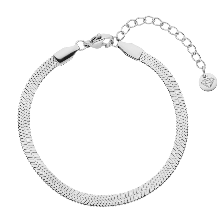 Sleek Armband in Silber aus Edelstahl Snake Skin