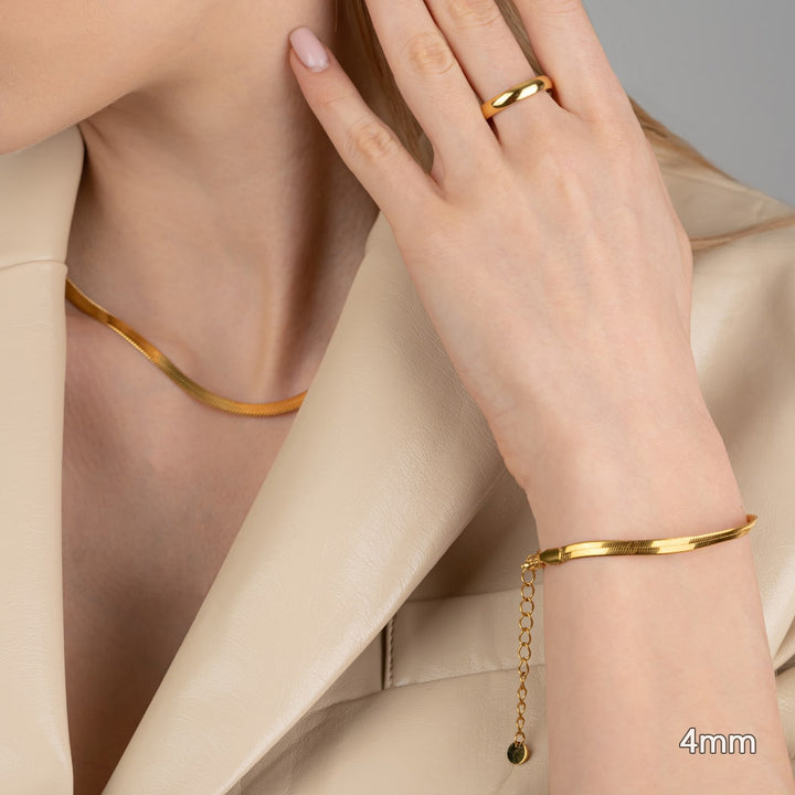 Snake Skin Kette | 18K vergoldet