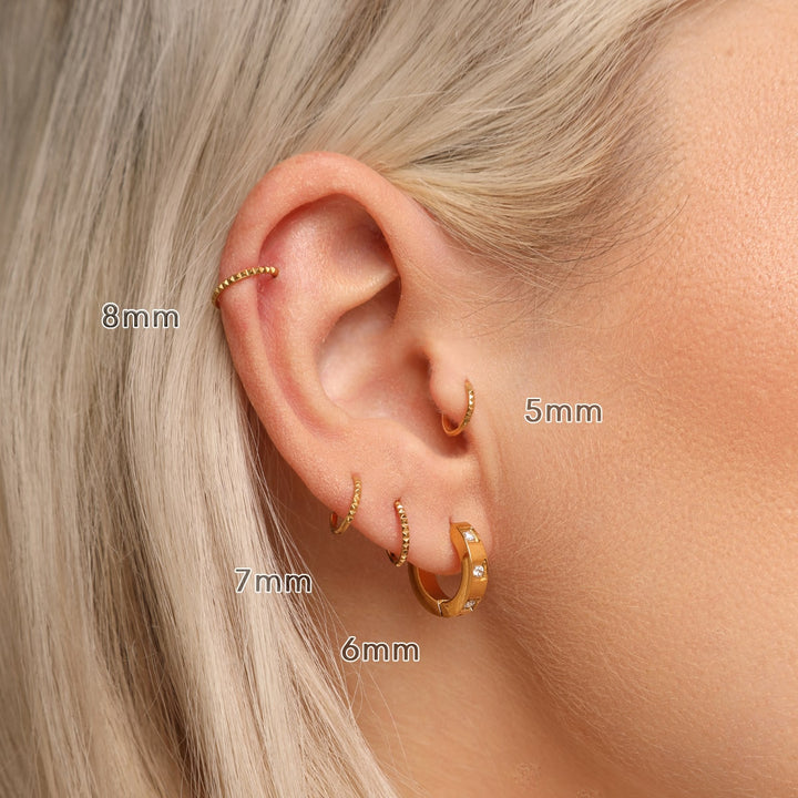 Clicker Piercing aus Titan 18K vergoldet Spikes