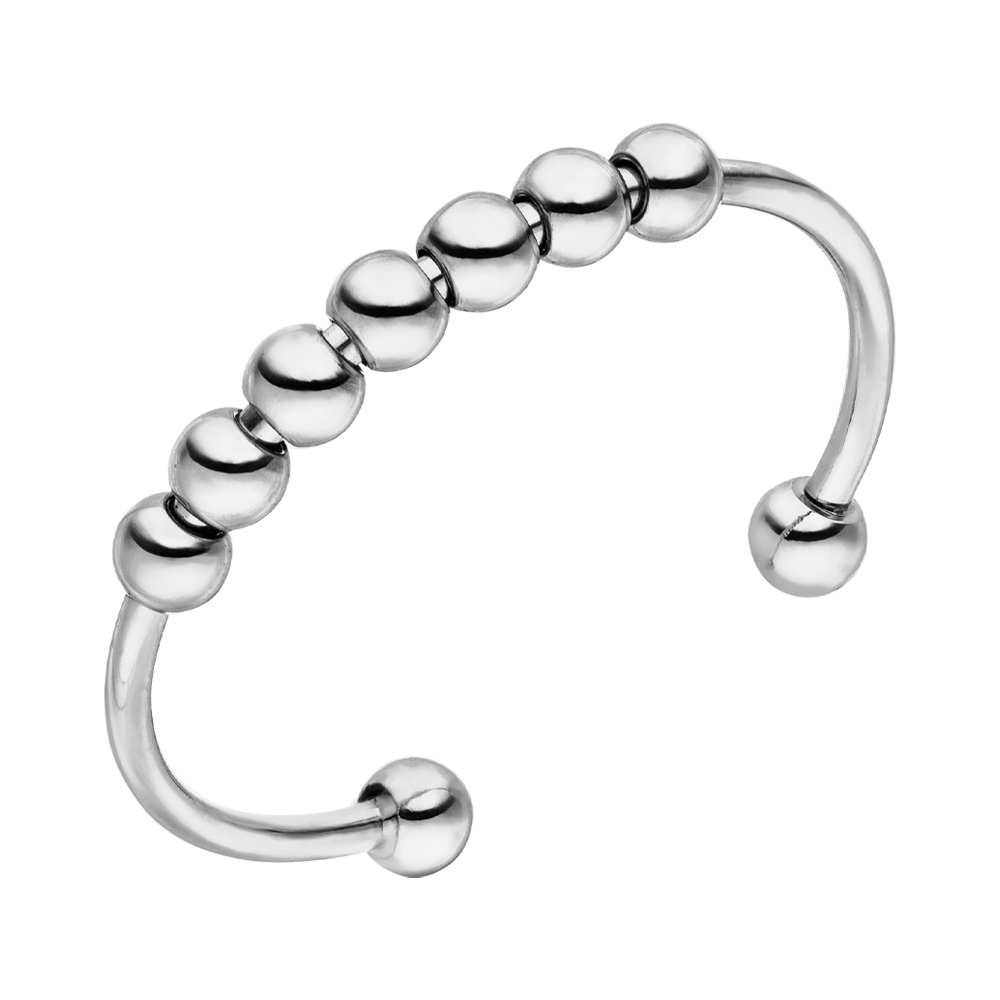 Ring für Konzentration Stress Chirurgenstahl silber wasserfest