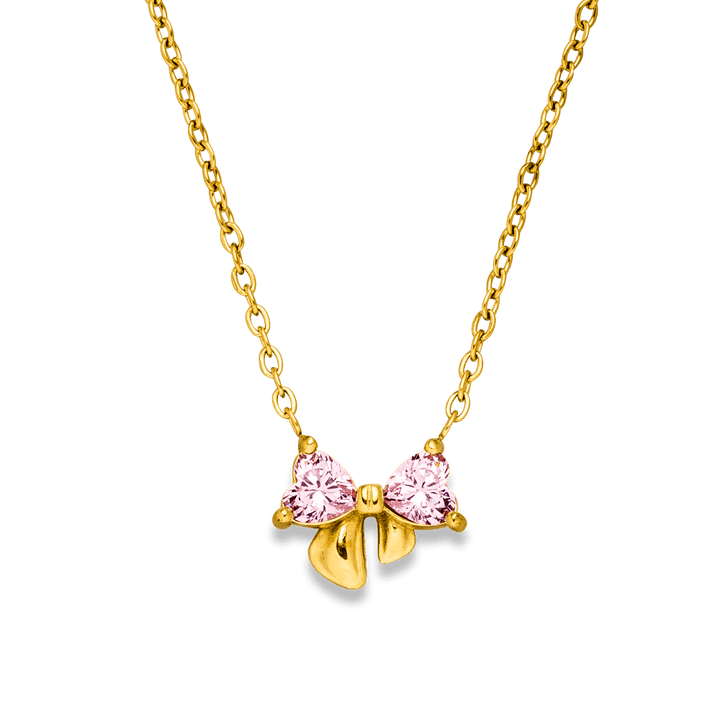 Sweet Bow Halskette | 18K vergoldet