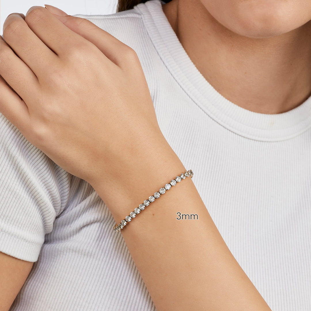 Tennis bracelet | 18k gold -plated