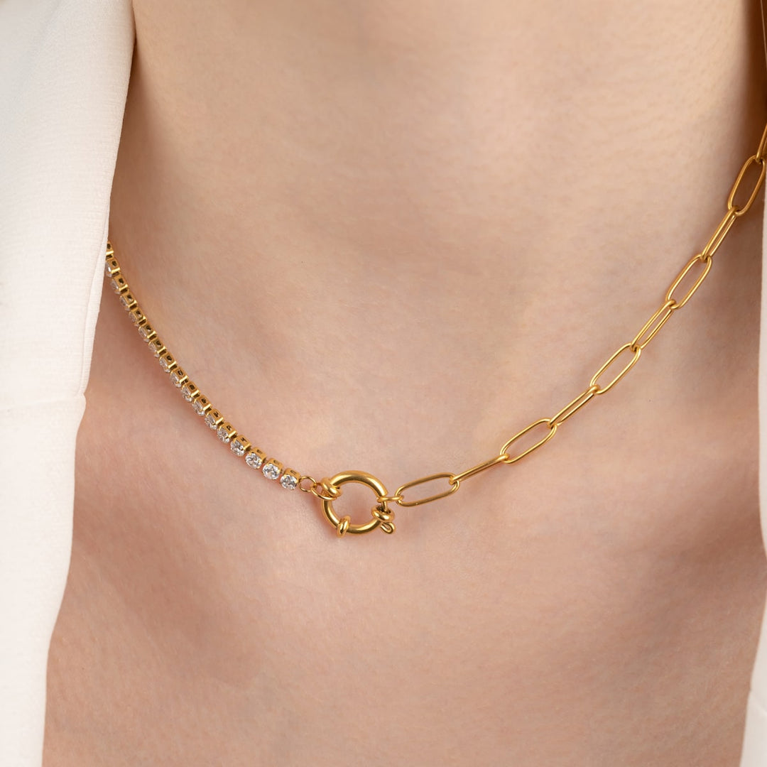 Tennis Halskette Damen mit Gliederkette