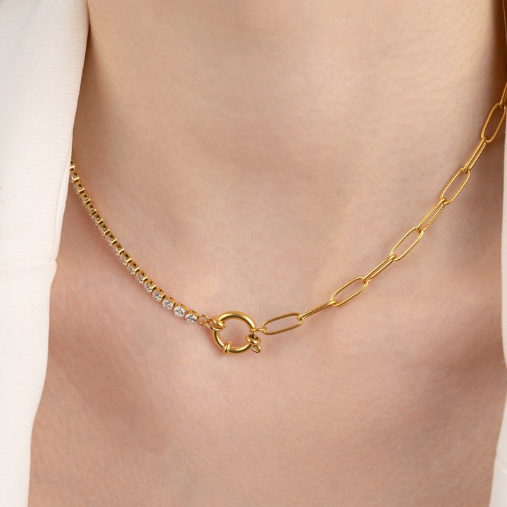 Tennis Halskette Damen mit Gliederkette