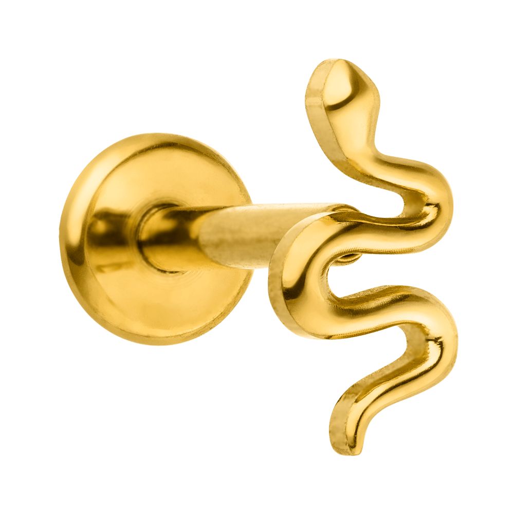 Ohrpiercing Schlange 18 Karat Gelbgold vergoldet