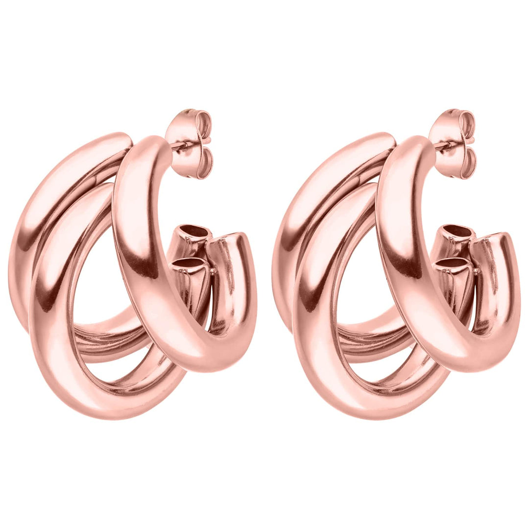 Triple earrings | 18k gold -plated