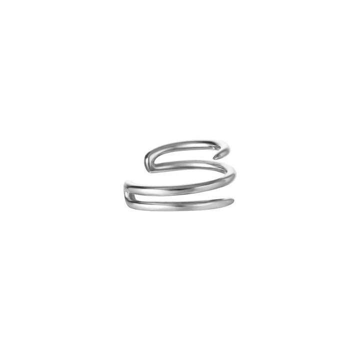 Spiral Ear Cuff Silber Edelstahl Spiralförmig Fakepiercing